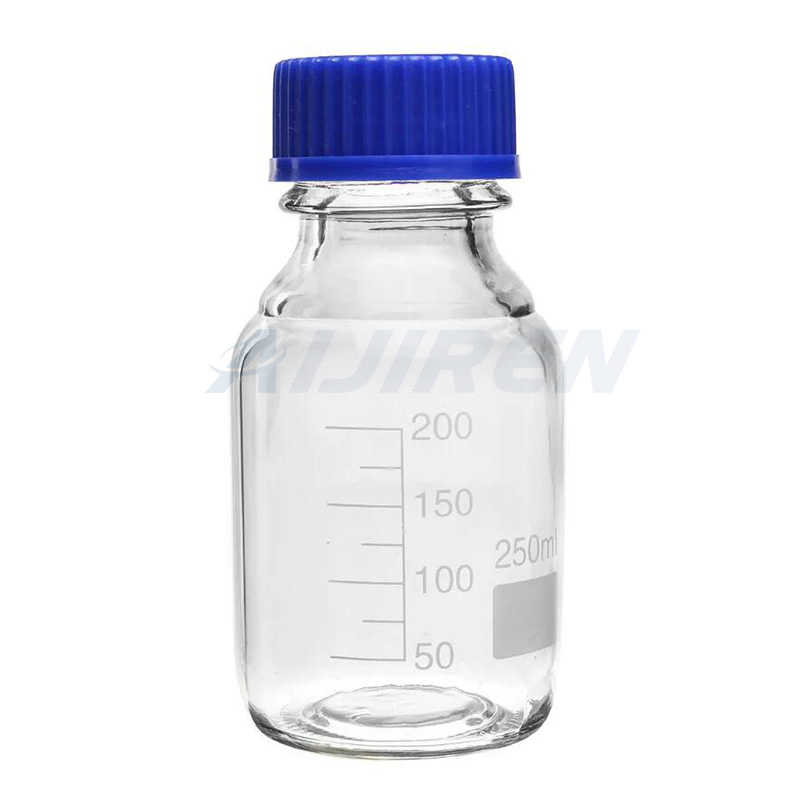 Media Storage Glass Wide Mouth clear reagent bottle